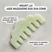 Load image into Gallery viewer, Jade Massaging Gua Sha Comb